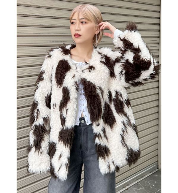 MURUA「カーリーフェイクファーブルゾン【2WAY】」|ブルゾン・スタジャン|