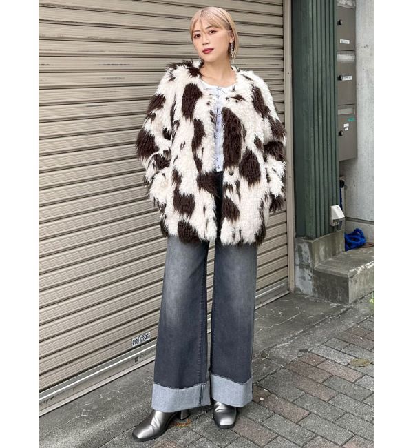 MURUA「カーリーフェイクファーブルゾン【2WAY】」|ブルゾン・スタジャン|