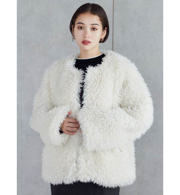 MURUA「カーリーフェイクファーブルゾン【2WAY】」|ブルゾン・スタジャン|