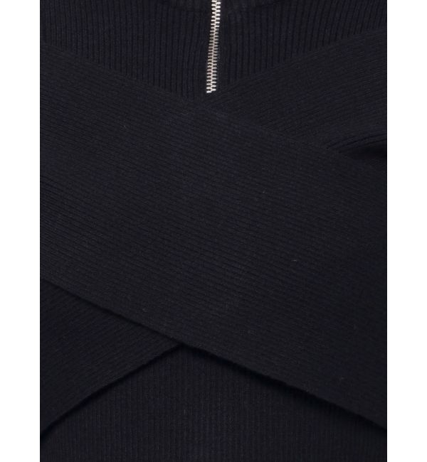 MURUA「カシュクールハーフジップトップス」|ニット・セーター|