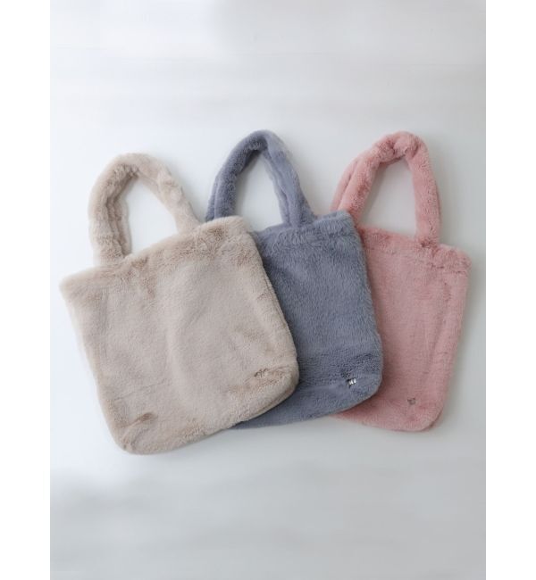 MURUA「フェイクファーロゴトートバッグ」|トートバッグ|