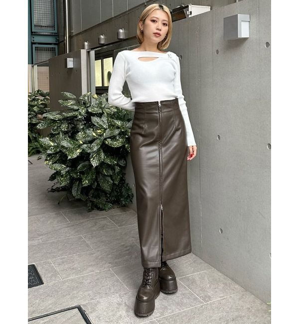 MURUA「フロントオープンリブニット」|ニット・セーター|