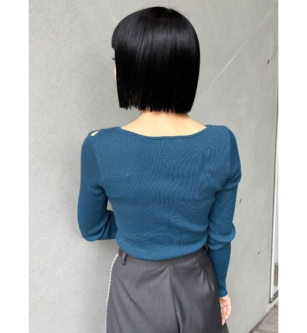 MURUA「フロントオープンリブニット」|ニット・セーター|
