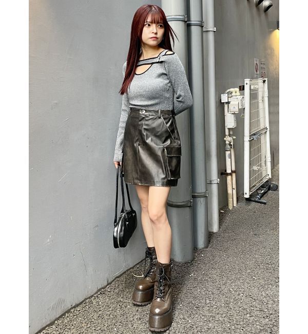 MURUA「フロントオープンリブニット」|ニット・セーター|