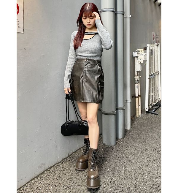 MURUA「フロントオープンリブニット」|ニット・セーター|