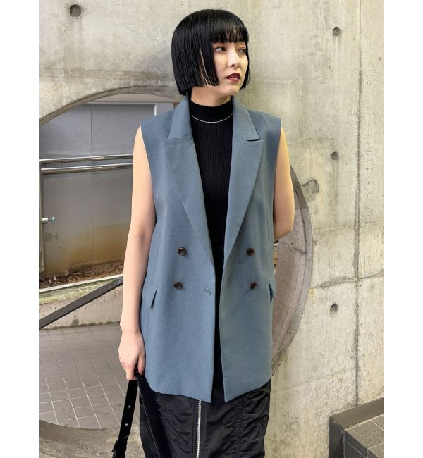 MURUA「バックベルトテーラードジレ【セットアップ着用可】」|ベスト・ジレ|