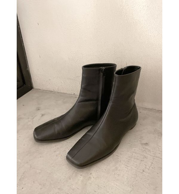 Ungrid「ミドル丈フラットブーツ」|ショートブーツ|