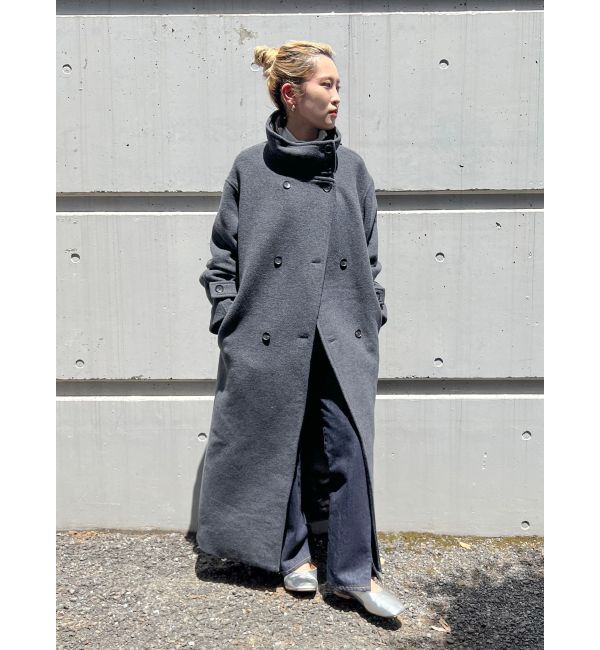 Ungrid「スタンドカラールーズコート」|その他|チャコールグレー