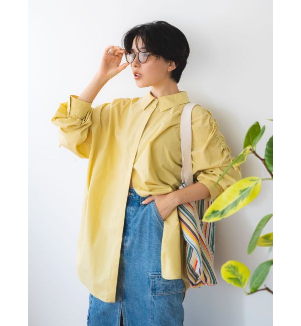 Ungrid「2Wayギャザーデザインシャツ」|シャツ・ブラウス|
