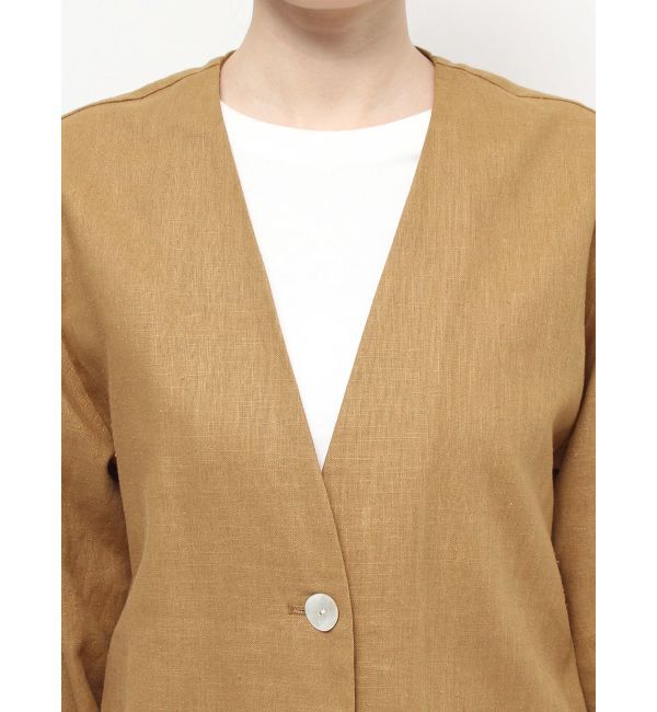 Ungrid「リネン混ノーカラージャケット」|その他|