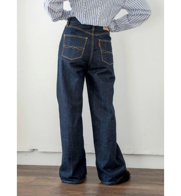 Ungrid「ハイウエストルーズストレートデニム」|デニム|