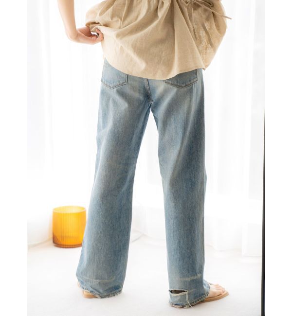 Ungrid「ハイウエストルーズストレートデニム」|デニム|