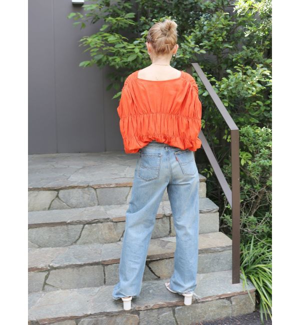 Ungrid「ハイウエストルーズストレートデニム」|デニム|