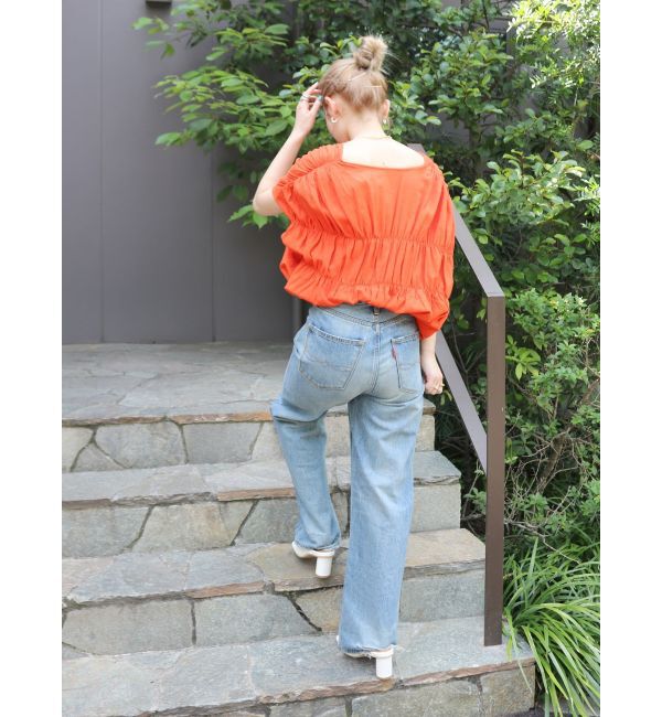 Ungrid「ハイウエストルーズストレートデニム」|デニム|