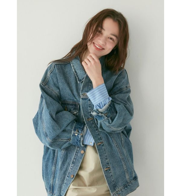 Ungrid「ビッグシルエットデニムジャケット」|デニムジャケット|ブルー