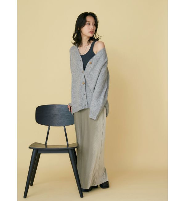 Ungrid「フィットベロアスカート」|タイト|