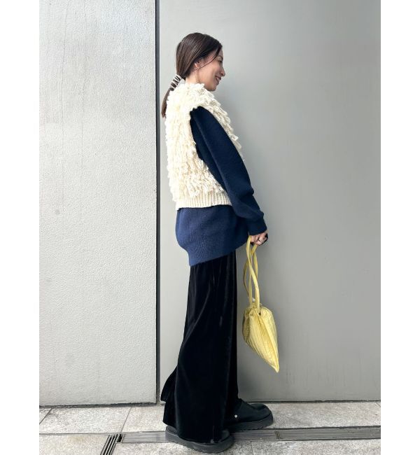 Ungrid「フィットベロアスカート」|タイト|