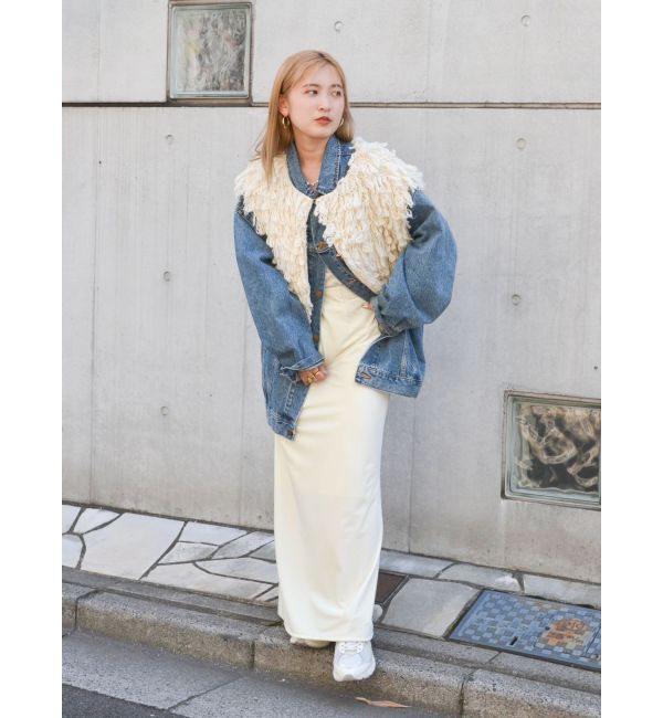 Ungrid「フィットベロアスカート」|タイト|