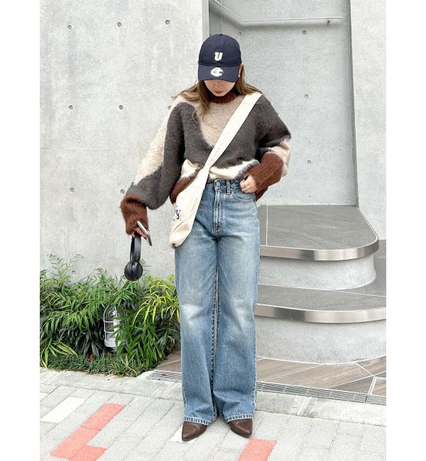 Ungrid「ハイウエストフレアデニム」|デニム|
