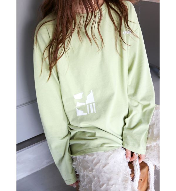 Ungrid「ニュアンスモチーフプリントロングスリーブTee」|Tシャツ・カットソー|