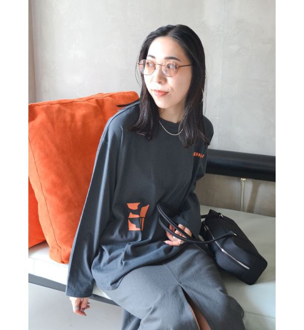 Ungrid「ニュアンスモチーフプリントロングスリーブTee」|Tシャツ・カットソー|