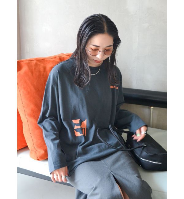 Ungrid「ニュアンスモチーフプリントロングスリーブTee」|Tシャツ・カットソー|