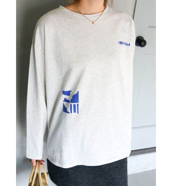 Ungrid「ニュアンスモチーフプリントロングスリーブTee」|Tシャツ・カットソー|