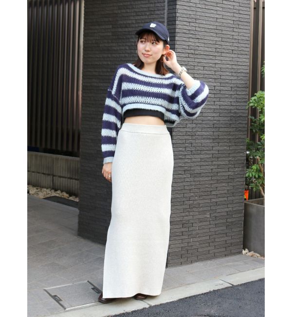 Ungrid「サイドスリットリブニットスカート」|スカート|