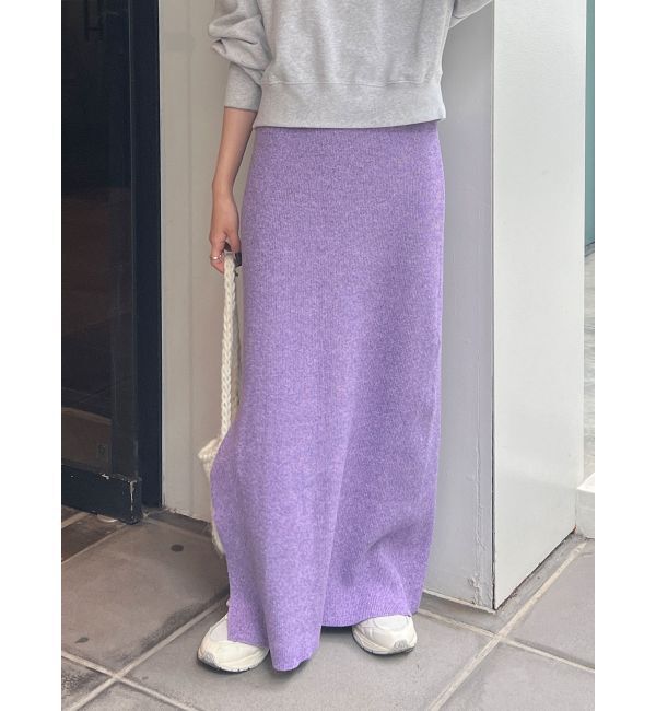 Ungrid「サイドスリットリブニットスカート」|スカート|