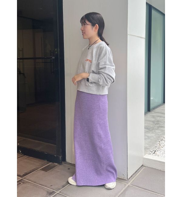 Ungrid「サイドスリットリブニットスカート」|スカート|