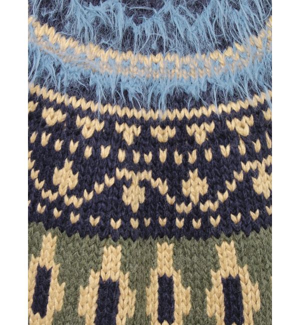 Ungrid「フェザーヤーンコンビ求心柄ニット」|ニット・セーター|