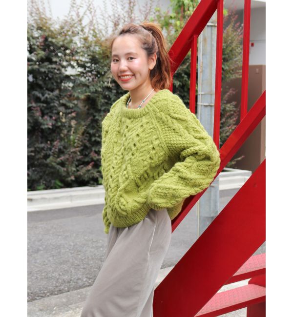 Ungrid「パッチワークケーブルルーズニット」|ニット・セーター|