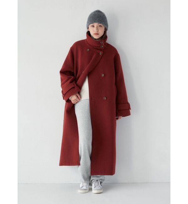 Ungrid「スタンドカラールーズコート」|その他|オレンジ