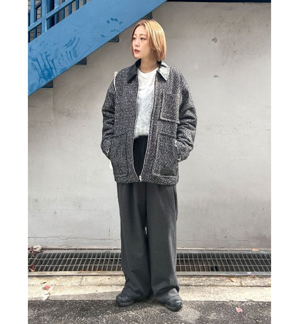 Ungrid「ジップデザインツイードブルゾン」|ブルゾン・スタジャン|