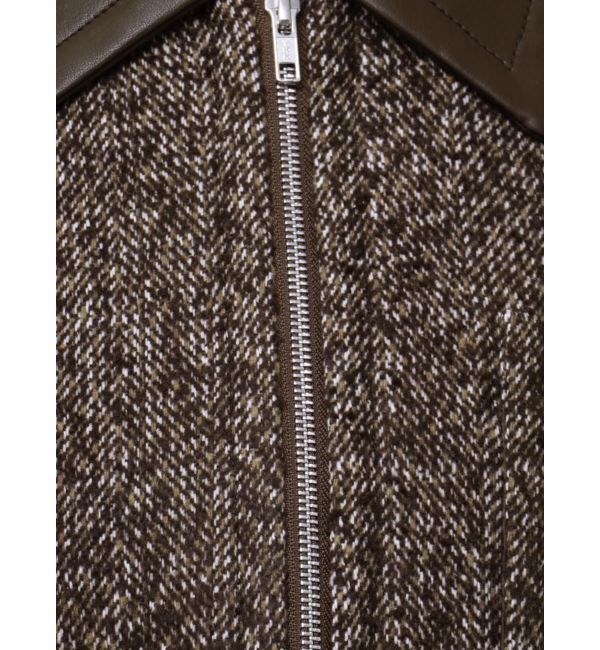 Ungrid「ジップデザインツイードブルゾン」|ブルゾン・スタジャン|