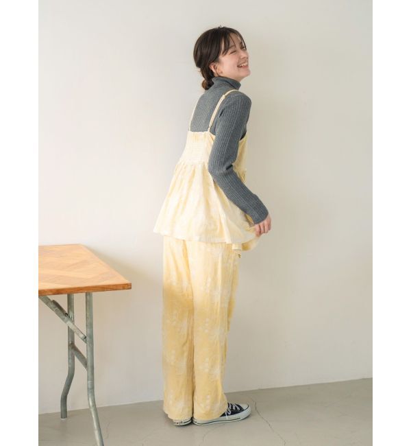 Ungrid「ベロア刺繍デザインキャミ」|キャミソール|