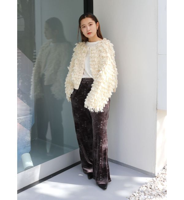 Ungrid「ベロア刺繍ラフパンツ」|その他|