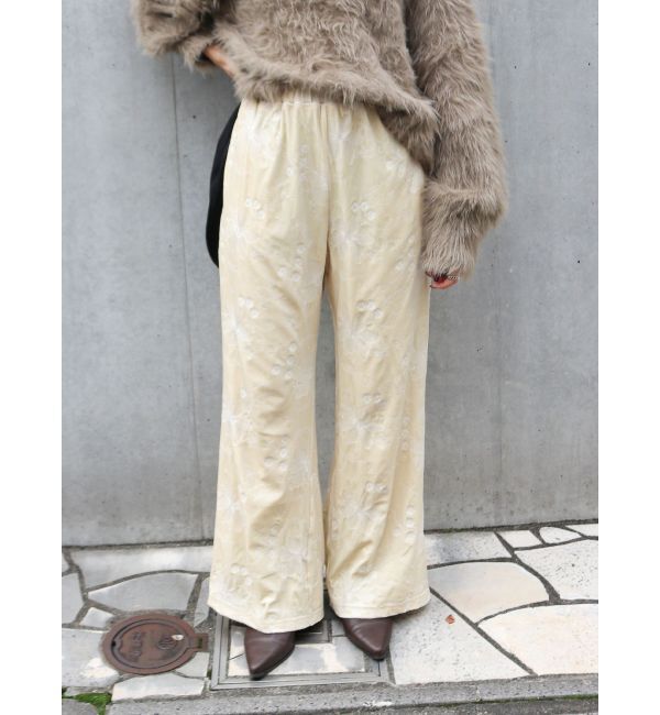 Ungrid「ベロア刺繍ラフパンツ」|その他|