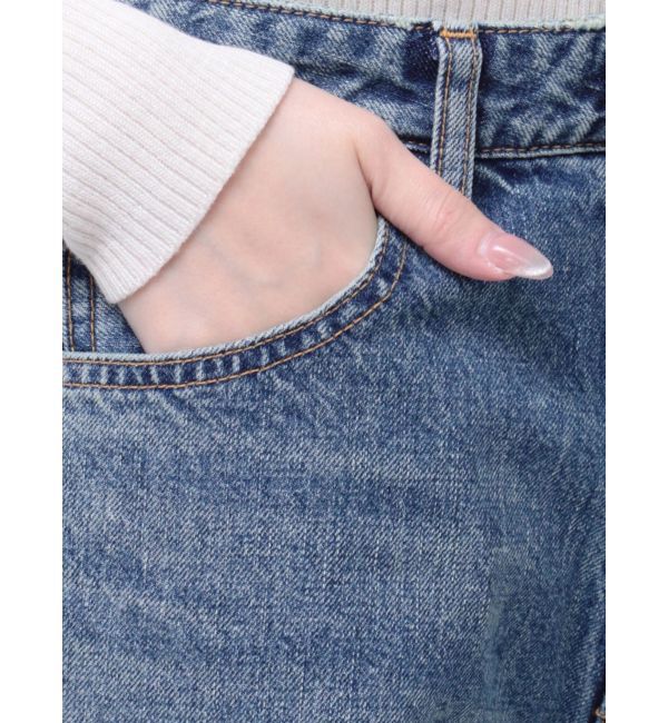 Ungrid「【Ca】ハイウエストルーズデニム」|デニム|