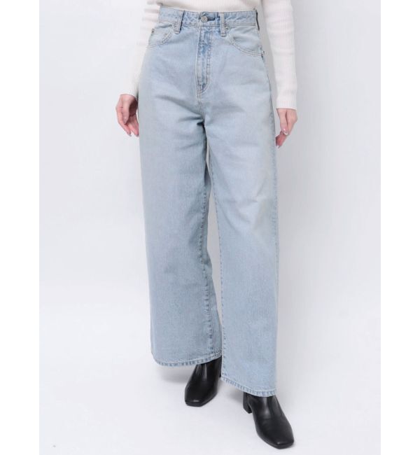 Ungrid「【Ca】ハイウエストルーズデニム」|デニム|アイスブルー