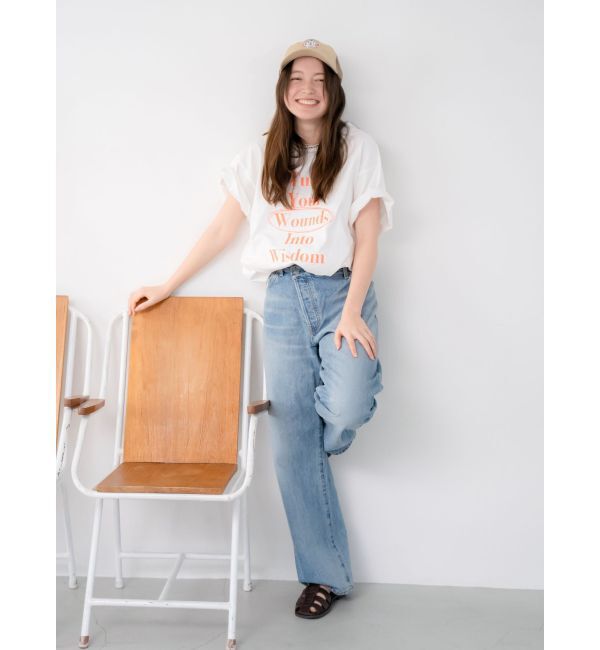 Ungrid「ヴィンテージウォッシュロゴビッグTee」|Tシャツ・カットソー|