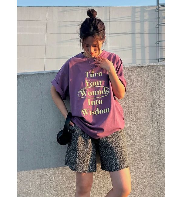 Ungrid「ヴィンテージウォッシュロゴビッグTee」|Tシャツ・カットソー|