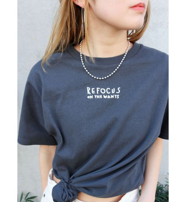 Ungrid「【WEB限定】ワンポイントエンブロイダリーロゴTee」|Tシャツ・カットソー|