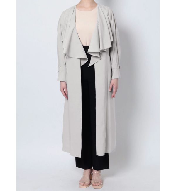 LAGUNAMOON「ラッフルノーカラーコート」|ノーカラーコート|