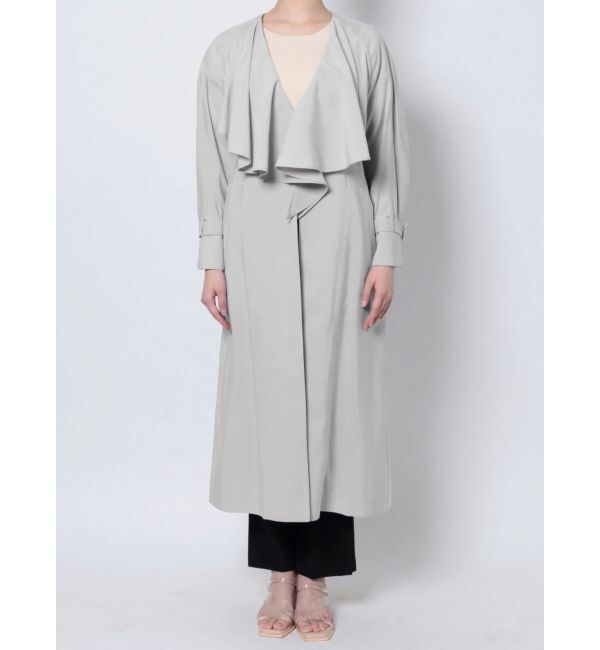 LAGUNAMOON「ラッフルノーカラーコート」|ノーカラーコート|