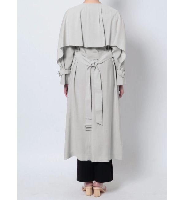 LAGUNAMOON「ラッフルノーカラーコート」|ノーカラーコート|