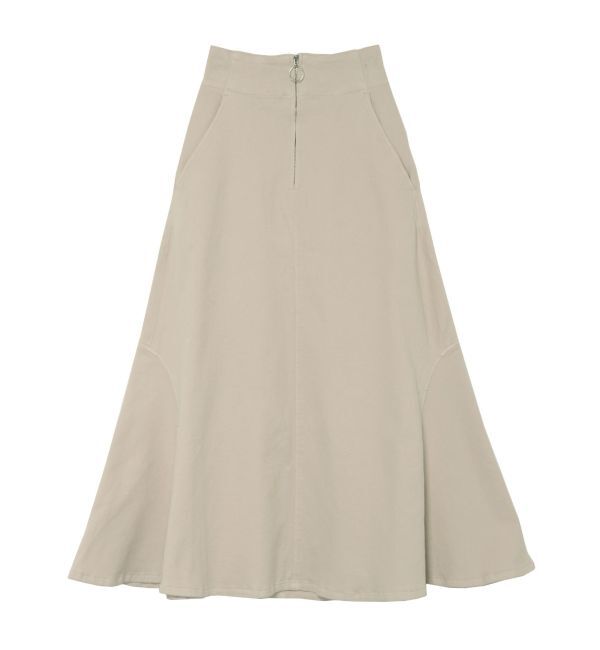 LAGUNAMOON「【CIMARRON】フロントZIPフレアースカート」|スカート|ベージュ
