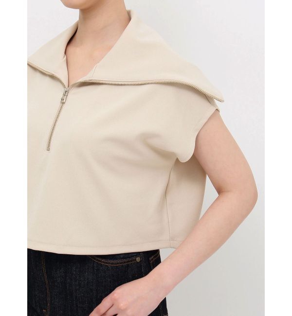 LAGUNAMOON「ショートZIPカットトップス」|Tシャツ・カットソー|