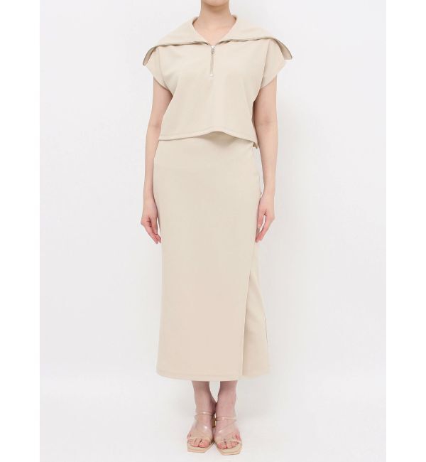 LAGUNAMOON「ショートZIPカットトップス」|Tシャツ・カットソー|