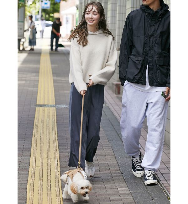 LAGUNAMOON「CHNラクーンショートニットパーカー」|ニット・セーター|